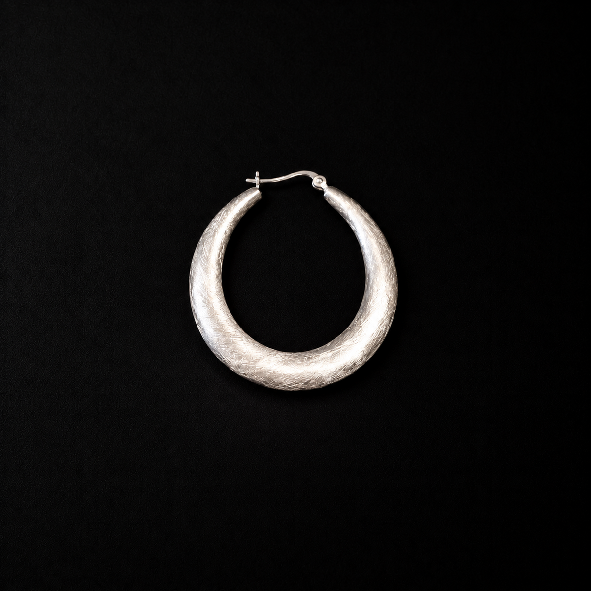 Tide Hammered Hoop Earrings by Lil Cacti, product view 3