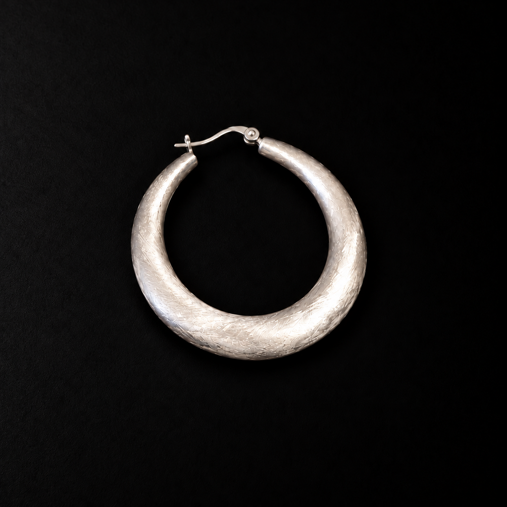 Tide Hammered Hoop Earrings by Lil Cacti, product view 4