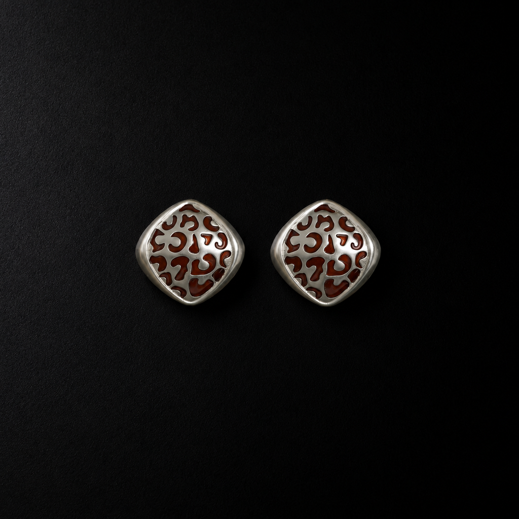 Mosaic Filigree Stud Earrings by Lil Cacti, filigree earrings