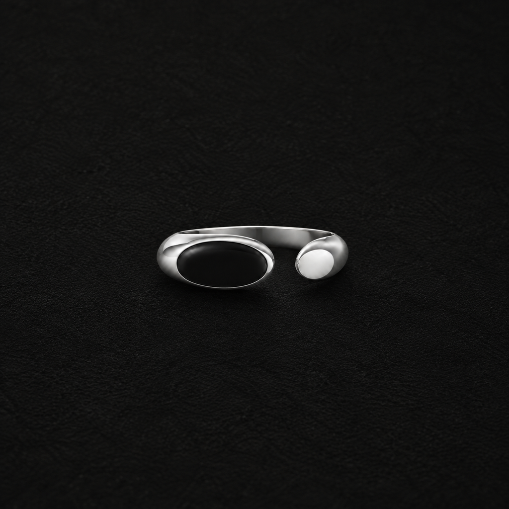 Lil Cacti Umbra Oval Signet Ring shown on its own against a dark background