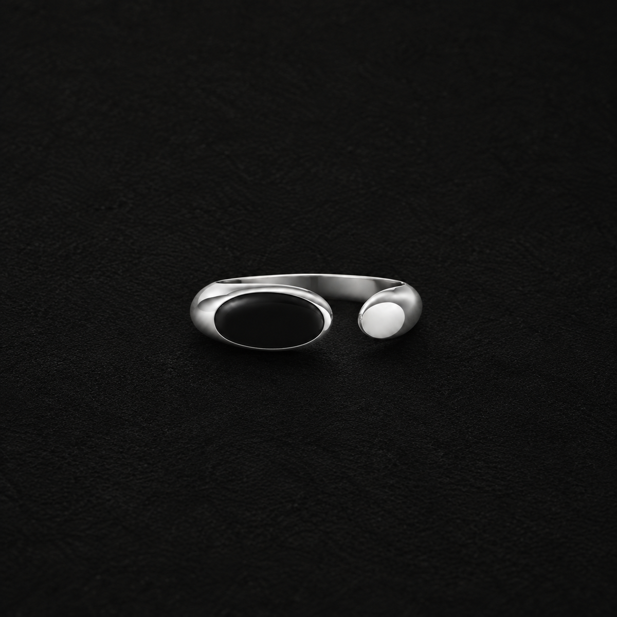 Lil Cacti Umbra Oval Signet Ring shown on its own against a dark background