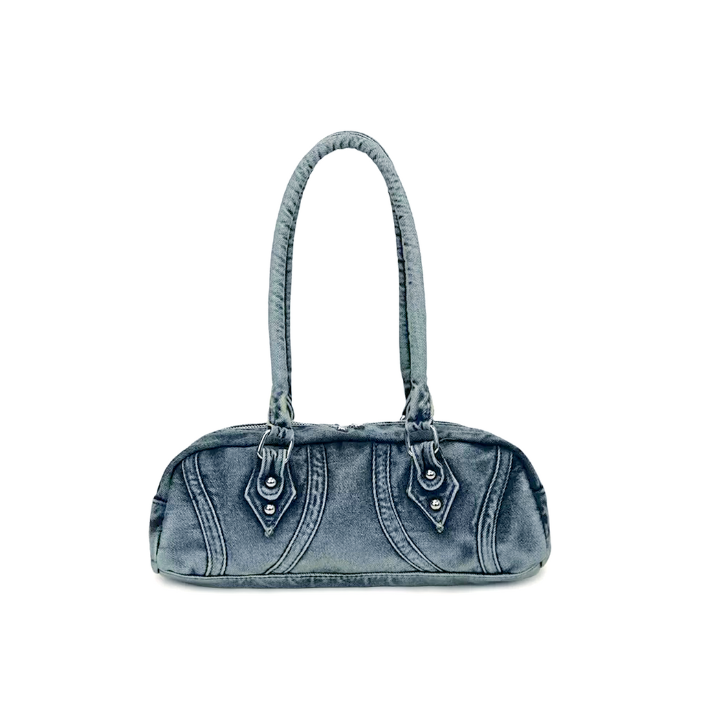 Vintage Denim Baguette Bag