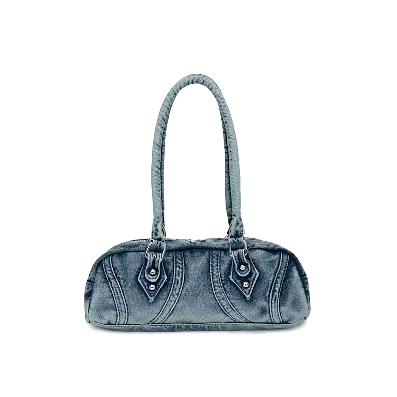 Vintage Denim Baguette Bag