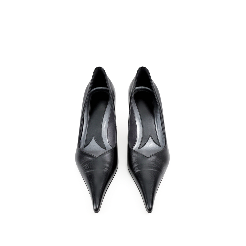 Violetta black pointed toe kitten heels styled look — Lil Cacti