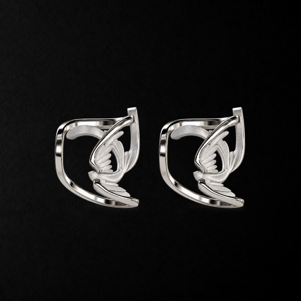 Wing Wrap Ear Cuff product shot from the side on a plain studio background