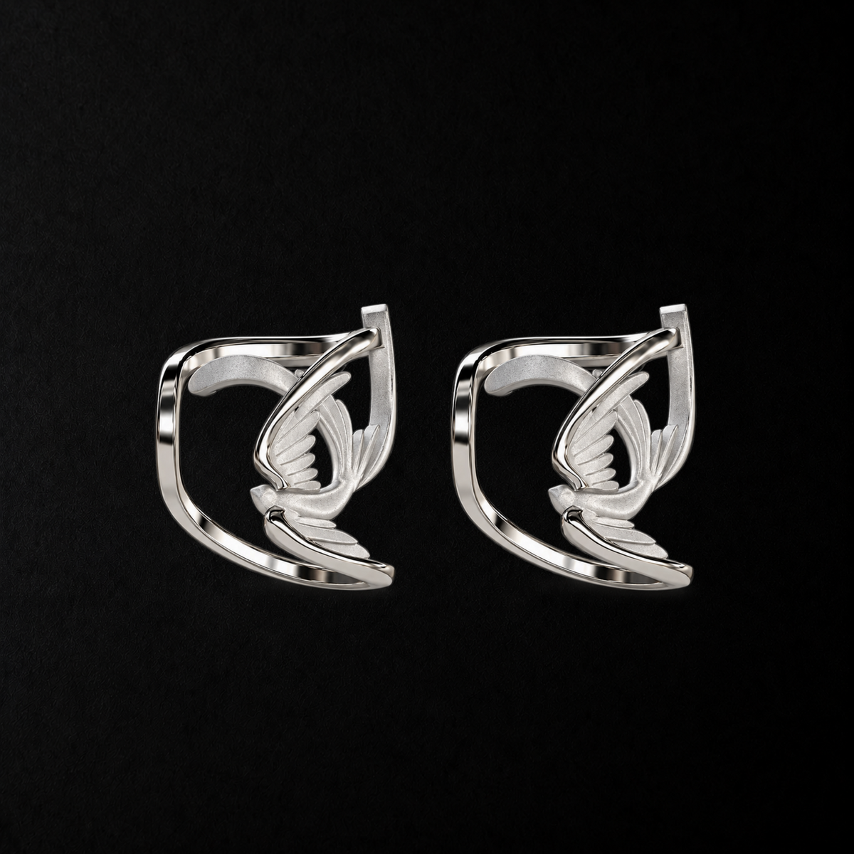 Wing Wrap Ear Cuff product shot from the side on a plain studio background