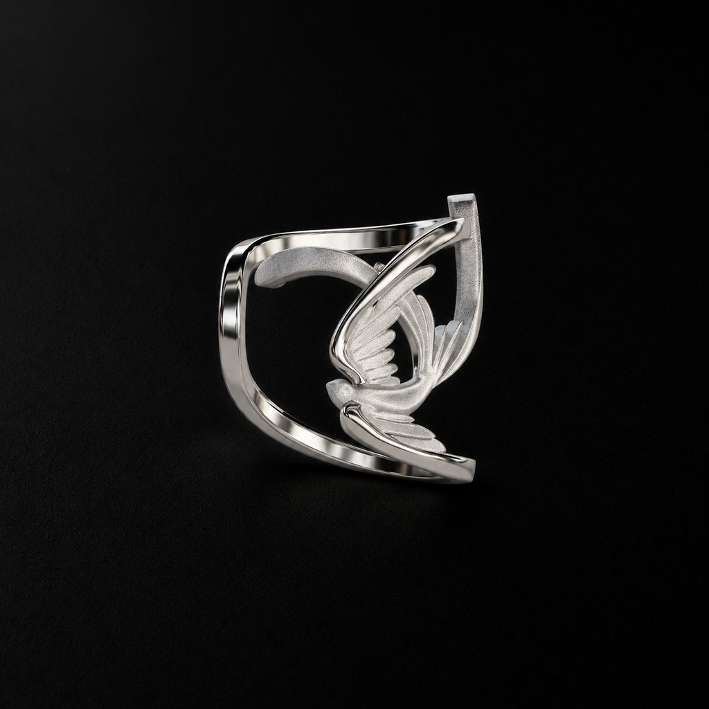 Wing Wrap Ear Cuff shown at a three quarter angle in studio light