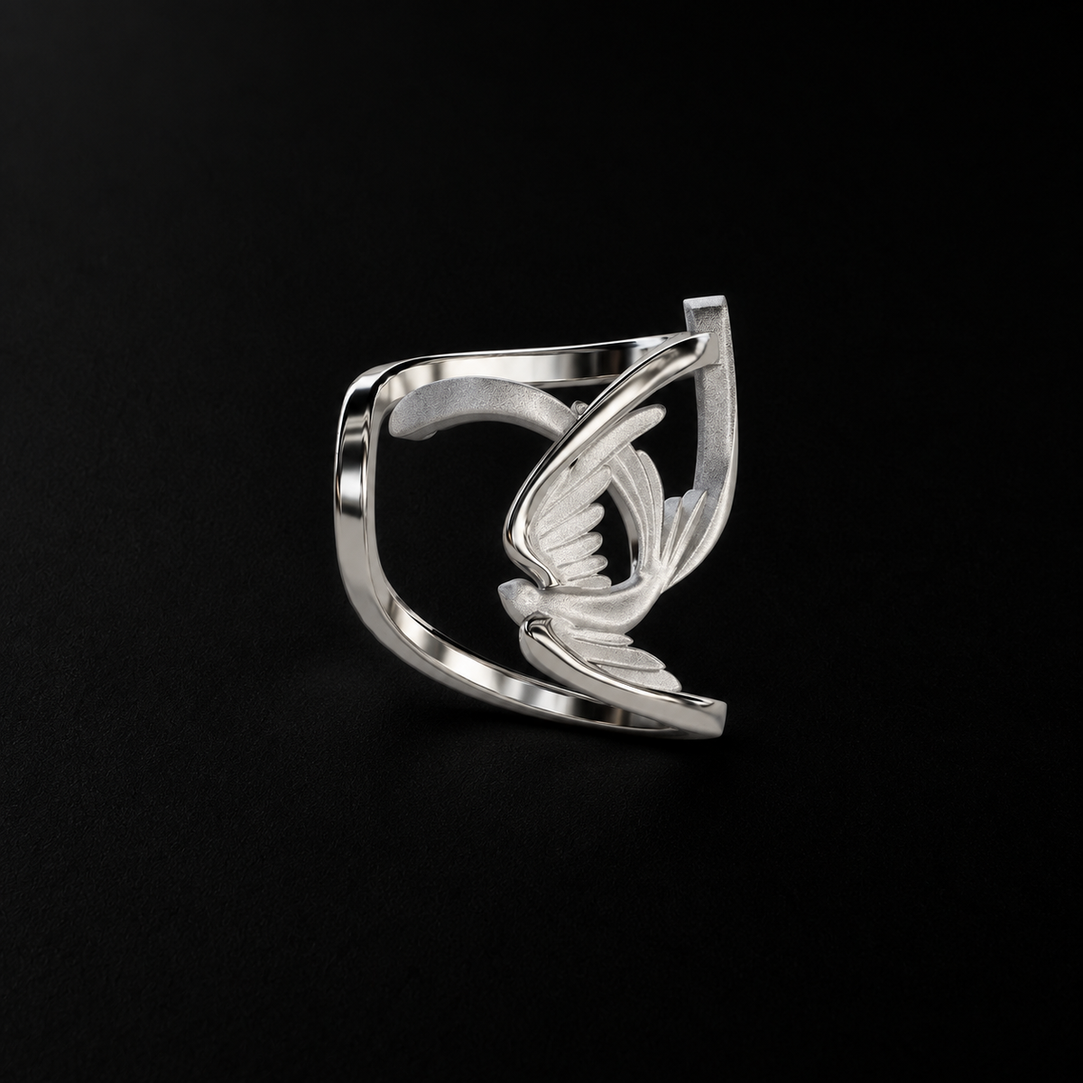 Wing Wrap Ear Cuff shown at a three quarter angle in studio light