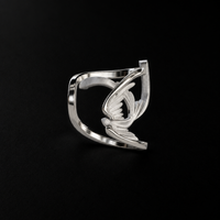 Wing Wrap Ear Cuff shown at a three quarter angle in studio light