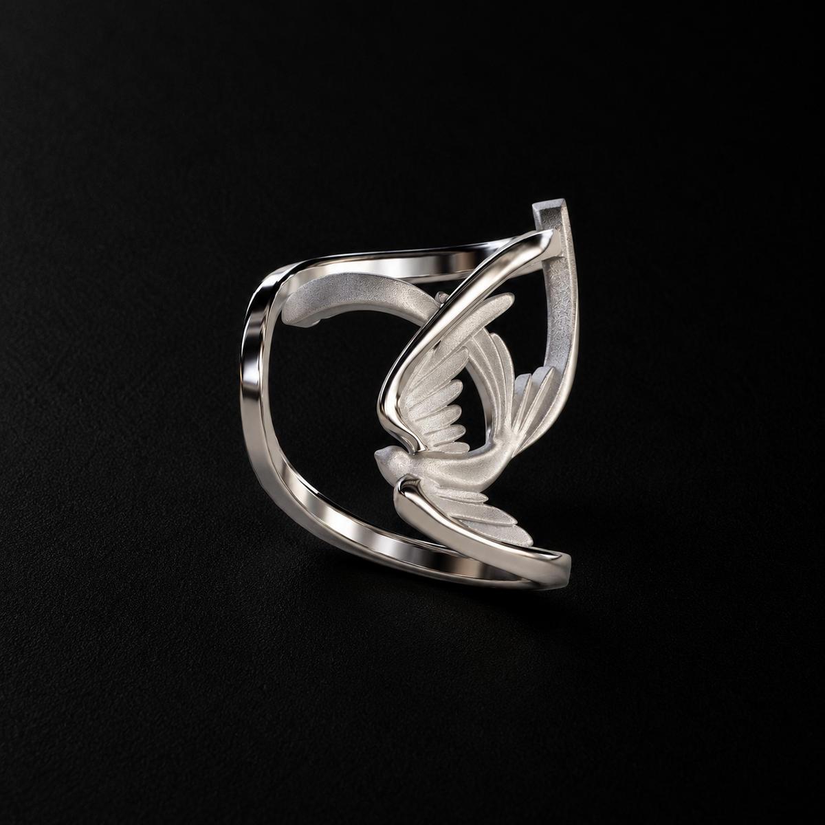 Front view of the Wing Wrap Ear Cuff in studio light