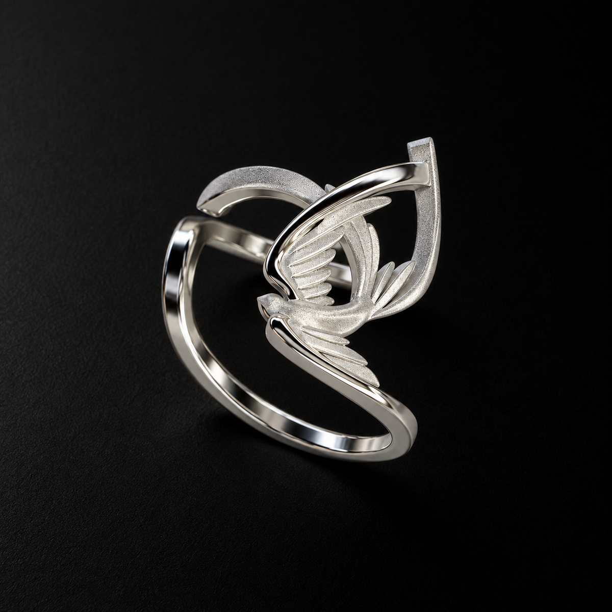 Back view of the Wing Wrap Ear Cuff in studio light