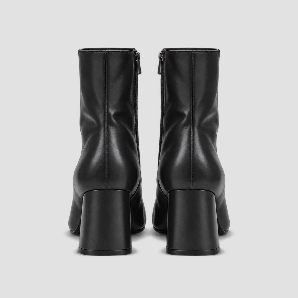 Lil Cacti Pippa Round-Toe Block-Heel Ankle Boots in Black product detail view 8