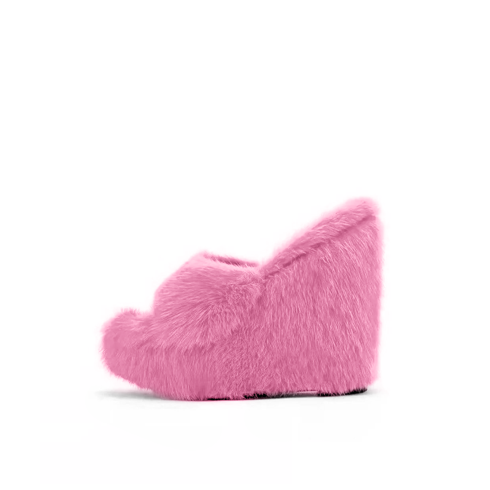 Y2K Pink Fur Sandals