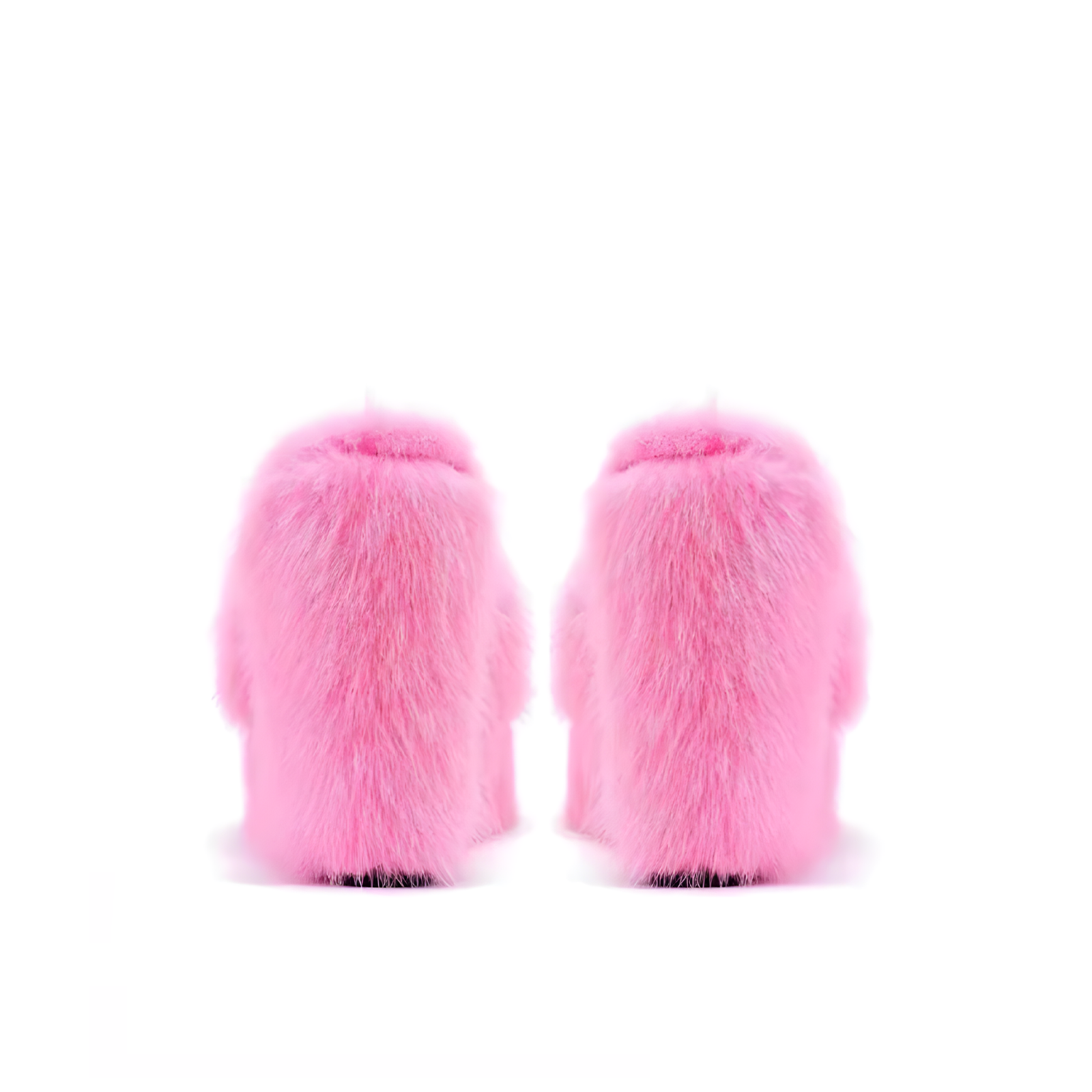 Y2K Pink Fur Sandals