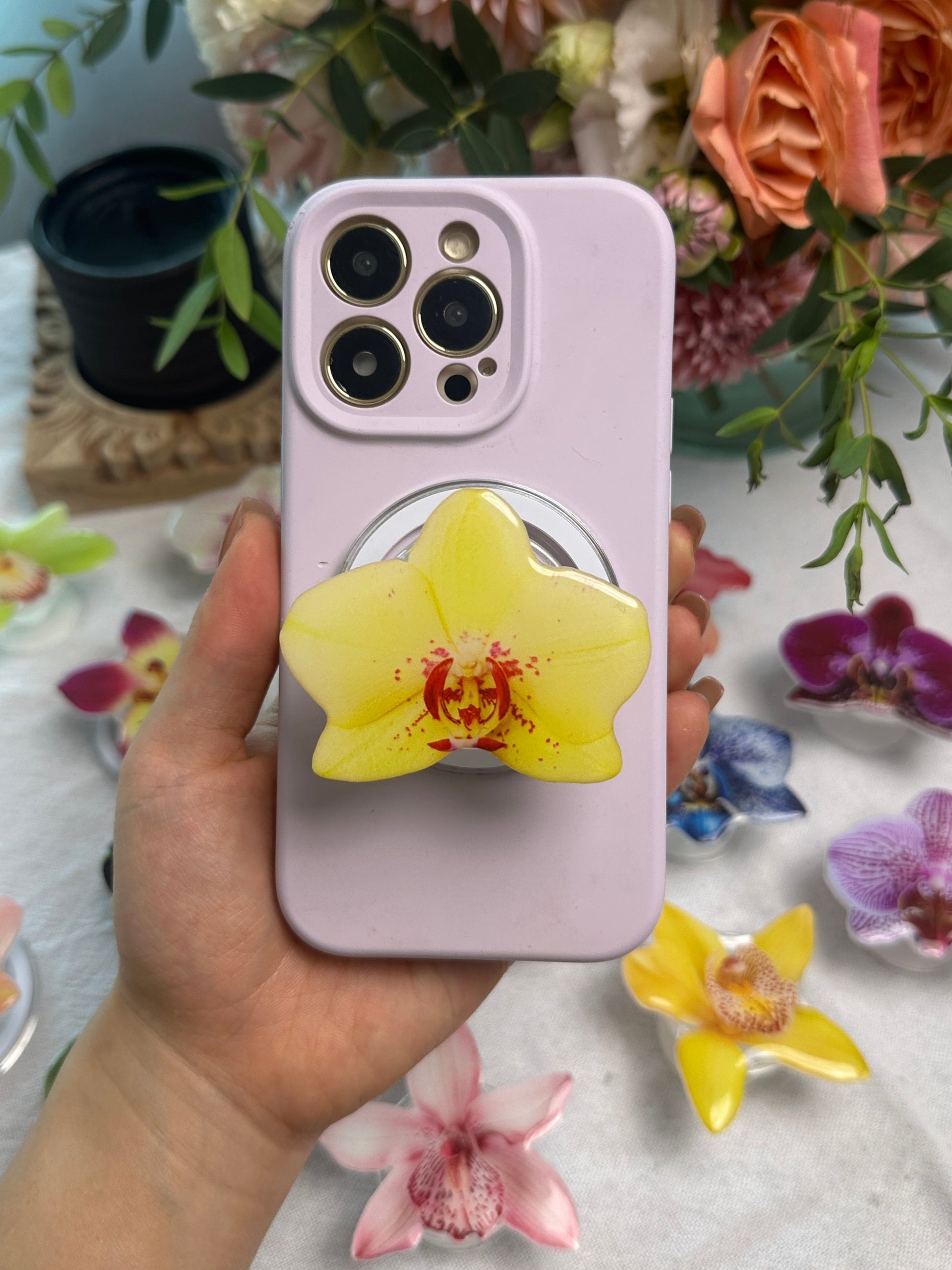 Yellow Orchid Magsafe flower background