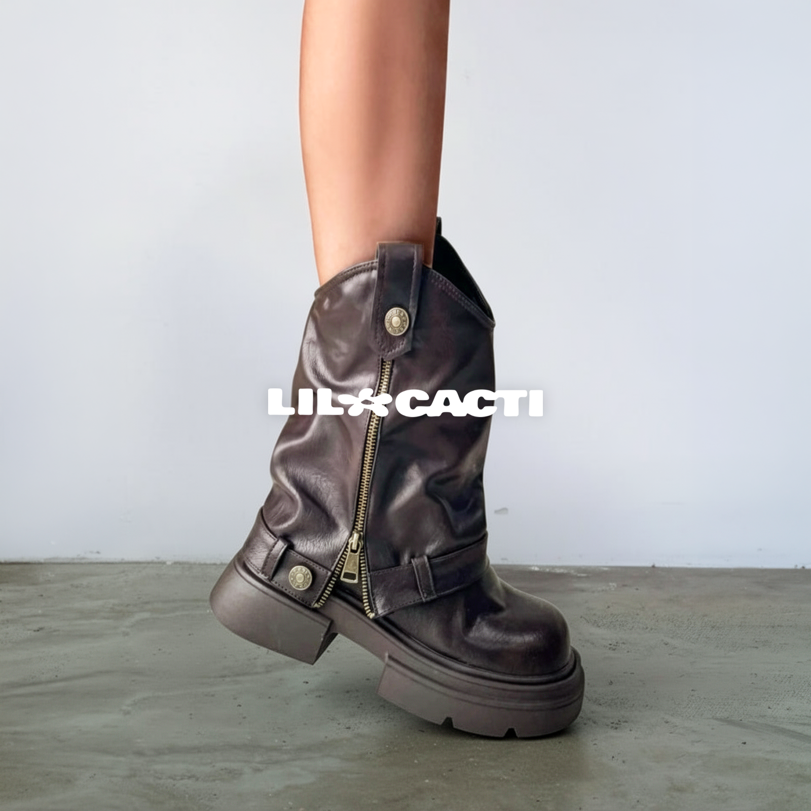 Zipper Fold Over Boots