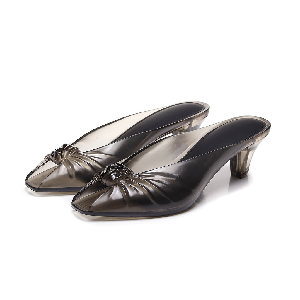 Amara Jelly Mule in black — jelly mule shoes by Lil Cacti