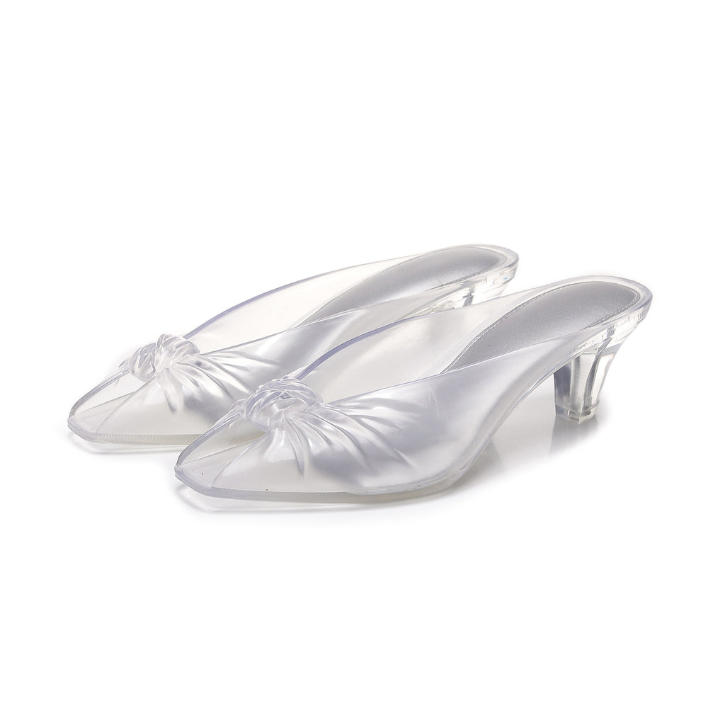 Amara Jelly Mule close-up — transparent jelly material detail