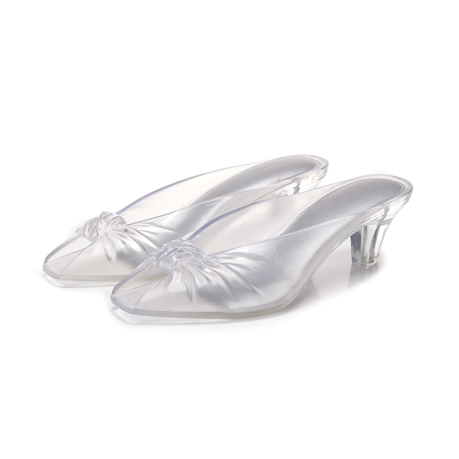 Amara Jelly Mule close-up — transparent jelly material detail
