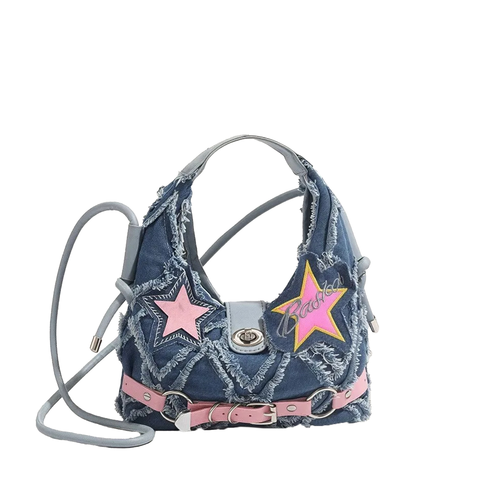 Cosmic Denim Hobo Bag