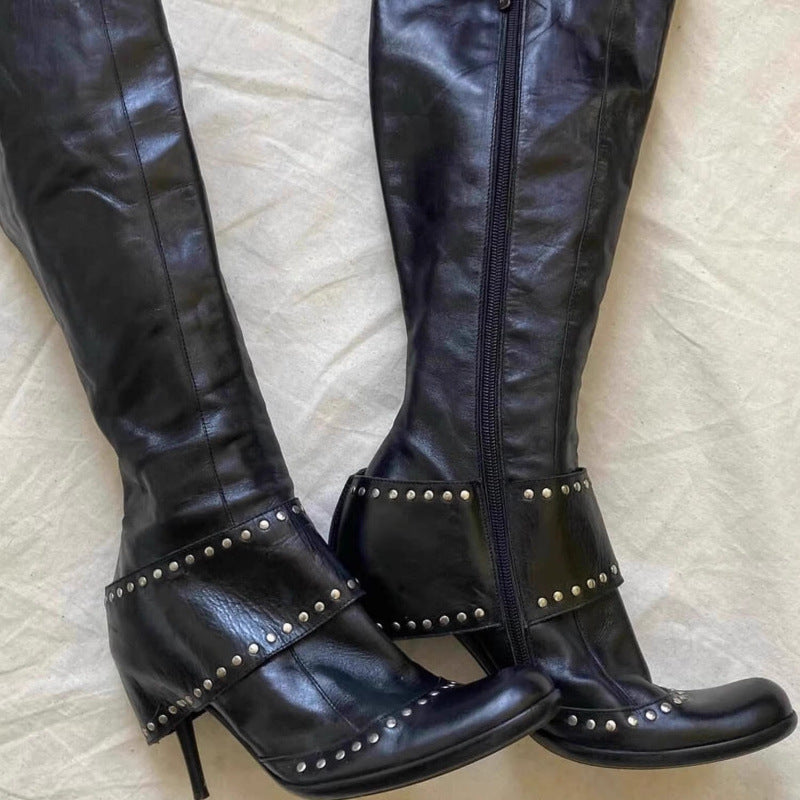 Noira Studded Mid-Calf Boots
