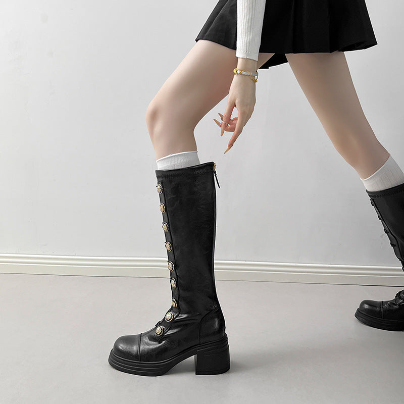 Lil Cacti Vintage Heeled Knee-High Boots additional product detail view 4
